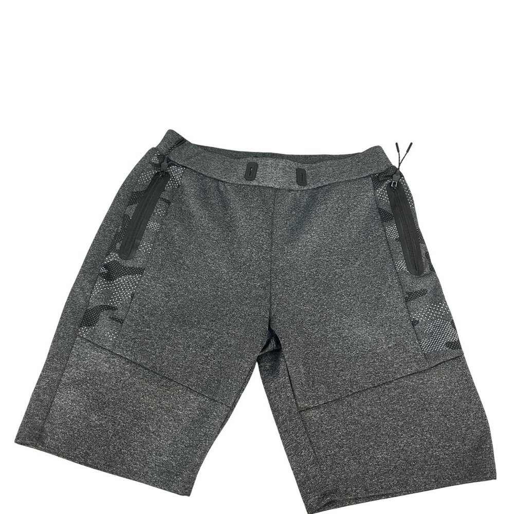 XS Shorts Mens Size L Gray Zippered Pocket Polyester Blend Sport Shorts